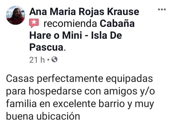 Cabana Ideal Familia 6 A 12 Personas! Hanga Roa Exteriör bild
